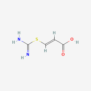 molecular formula C4H6N2O2S B12825570 3-((Aminoiminomethyl)thio)-2-propenoic acid CAS No. 103232-23-1