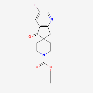 tert-Butyl 3-fluoro-5-oxo-5,7-dihydrospiro[cyclopenta[b]pyridine-6,4'-piperidine]-1'-carboxylate