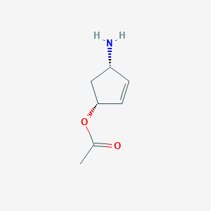 rel-(1R,4S)-4-Aminocyclopent-2-en-1-yl acetate