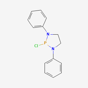 molecular formula C14H14ClN2P B12825643 2-Chloro-1,3-diphenyl-1,3,2-diazaphospholidine CAS No. 82017-87-6