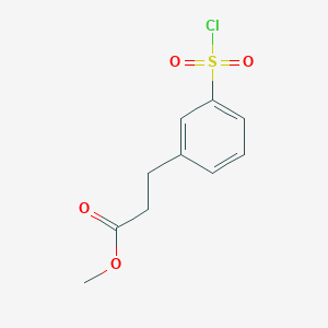 molecular formula C10H11ClO4S B12825667 Methyl 3-(3-(chlorosulfonyl)phenyl)propanoate 