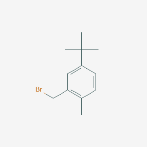 molecular formula C12H17Br B12825719 2-(Bromomethyl)-4-(tert-butyl)-1-methylbenzene 