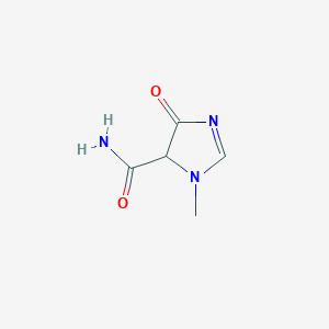 molecular formula C5H7N3O2 B12825786 1-methyl-4-oxo-4,5-dihydro-1H-imidazole-5-carboxamide 