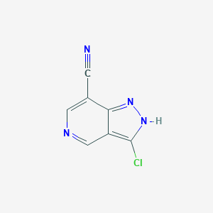 molecular formula C7H3ClN4 B12825789 3-Chloro-1H-pyrazolo[4,3-c]pyridine-7-carbonitrile 