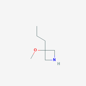 molecular formula C7H15NO B12825802 3-Methoxy-3-propylazetidine 