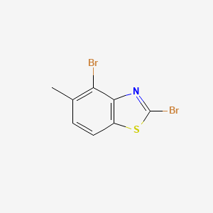 molecular formula C8H5Br2NS B12825809 2,4-Dibromo-5-methylbenzo[d]thiazole 