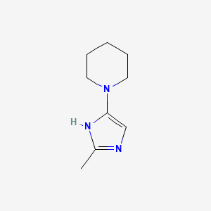 molecular formula C9H15N3 B12825824 1-(2-Methyl-1H-imidazol-4-yl)piperidine 