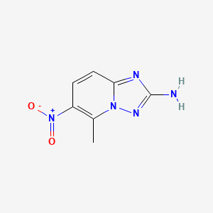 molecular formula C7H7N5O2 B12825837 2-Amino-5-methyl-6-nitro-[1,2,4]triazolo[1,5-a]pyridine 