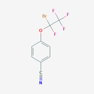 molecular formula C9H4BrF4NO B12825857 4-(1-Bromo-1,2,2,2-tetrafluoroethoxy)benzonitrile 