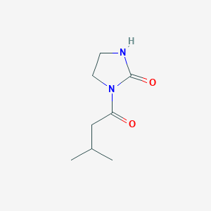 molecular formula C8H14N2O2 B12825880 1-(3-Methylbutanoyl)imidazolidin-2-one 