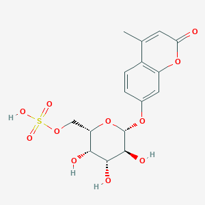 molecular formula C16H18O11S B12825882 4-Methylumbelliferyl I(2)-D-Galactopyranoside-6-sulfate Sodium Salt 