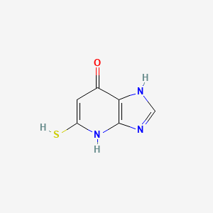 molecular formula C6H5N3OS B12825883 5-Mercapto-1H-imidazo[4,5-b]pyridin-7-ol 