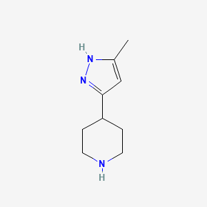 molecular formula C9H15N3 B12825895 4-(5-methyl-1H-pyrazol-3-yl)piperidine 