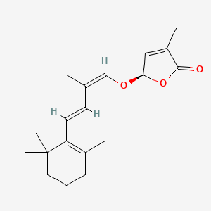 molecular formula C19H26O3 B12825901 (R)-3-Methyl-5-(((1Z,3E)-2-methyl-4-(2,6,6-trimethylcyclohex-1-en-1-yl)buta-1,3-dien-1-yl)oxy)furan-2(5H)-one 