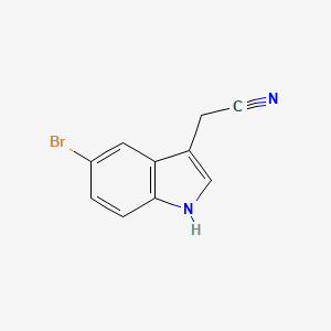 molecular formula C10H7BrN2 B1282592 2-(5-溴-1H-吲哚-3-基)乙腈 CAS No. 774-14-1