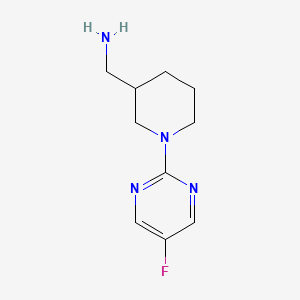 molecular formula C10H15FN4 B12825920 (1-(5-Fluoropyrimidin-2-yl)piperidin-3-yl)methanamine 