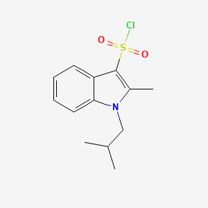 molecular formula C13H16ClNO2S B12825943 1-Isobutyl-2-methyl-1H-indole-3-sulfonyl chloride 