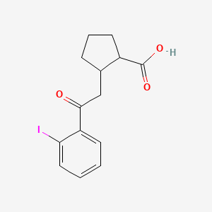 trans-2-[2-(2-Iodophenyl)-2-oxoethyl]-cyclopentane-1-carboxylic acid