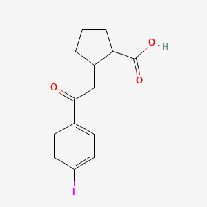 trans-2-[2-(4-Iodophenyl)-2-oxoethyl]-cyclopentane-1-carboxylic acid