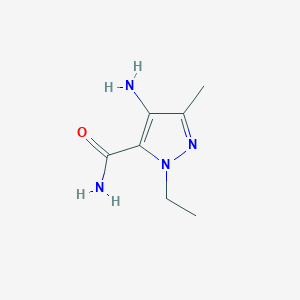 molecular formula C7H12N4O B1282603 4-氨基-1-乙基-3-甲基-1H-吡唑-5-甲酰胺 CAS No. 89239-62-3