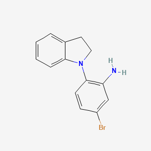 molecular formula C14H13BrN2 B1282604 5-Bromo-2-(2,3-dihydro-1H-indol-1-YL)phenylamine CAS No. 1016789-09-5
