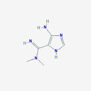 molecular formula C6H11N5 B12826049 4-Amino-N,N-dimethyl-1H-imidazole-5-carboximidamide 