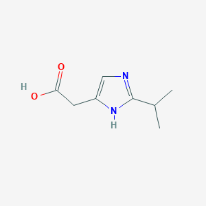 molecular formula C8H12N2O2 B12826069 2-(2-Isopropyl-1H-imidazol-4-yl)acetic acid CAS No. 741624-24-8