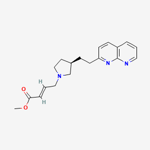 Methyl (R,E)-4-(3-(2-(1,8-naphthyridin-2-yl)ethyl)pyrrolidin-1-yl)but-2-enoate