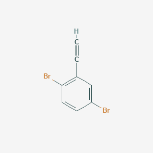 molecular formula C8H4Br2 B12826111 1,4-Dibromo-2-ethynylbenzene 