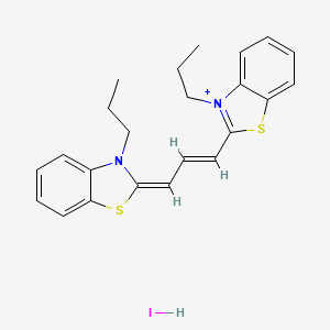 (2E)-3-propyl-2-[(E)-3-(3-propyl-1,3-benzothiazol-3-ium-2-yl)prop-2-enylidene]-1,3-benzothiazole;hydroiodide