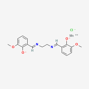 Manganese(2+); 2-methoxy-6-[2-[(3-methoxy-2-oxidophenyl)methylideneamino]ethyliminomethyl]phenolate; chloride