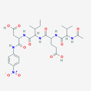 molecular formula C28H40N6O11 B12826151 N-acetyl-Val-Glu-Ile-Asp-pNA 