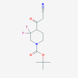 Tert-butyl 4-(2-cyanoacetyl)-3,3-difluoropiperidine-1-carboxylate