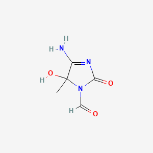 molecular formula C5H7N3O3 B12826230 4-Amino-5-hydroxy-5-methyl-2-oxoimidazole-1-carbaldehyde 