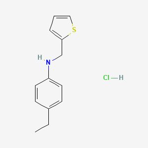 4-Ethyl-N-(thiophen-2-ylmethyl)aniline hydrochloride