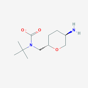 molecular formula C11H21N2O3- B12826306 (((2S,5R)-5-Aminotetrahydro-2h-pyran-2-yl)methyl)(tert-butyl)carbamate 