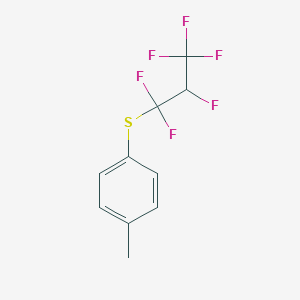 molecular formula C10H8F6S B128264 4-(1,1,2,3,3,3-Hexafluoropropylthio)toluene CAS No. 144429-11-8