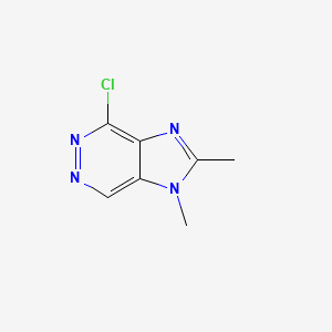 molecular formula C7H7ClN4 B12826426 4-Chloro-1,2-dimethyl-1H-imidazo[4,5-d]pyridazine 