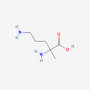 molecular formula C6H14N2O2 B12826451 2,5-Diamino-2-methylpentanoic acid CAS No. 48047-94-5