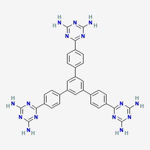 molecular formula C33H27N15 B12826489 6-[4-[3,5-bis[4-(4,6-diamino-1,3,5-triazin-2-yl)phenyl]phenyl]phenyl]-1,3,5-triazine-2,4-diamine 