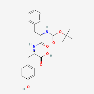 B1282653 (2S)-3-(4-Hydroxyphenyl)-2-[[(2S)-2-[(2-methylpropan-2-yl)oxycarbonylamino]-3-phenylpropanoyl]amino]propanoic acid CAS No. 66076-38-8