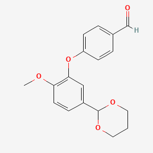 4-(5-(1,3-Dioxan-2-yl)-2-methoxyphenoxy)benzaldehyde