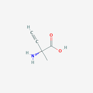 molecular formula C5H7NO2 B12826568 (R)-2-Amino-2-methylbut-3-ynoic acid 