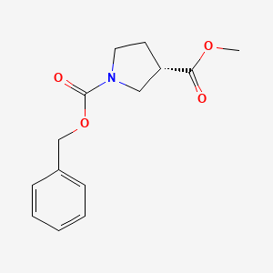 molecular formula C14H17NO4 B1282659 (S)-1-苄基 3-甲基吡咯烷-1,3-二羧酸酯 CAS No. 313706-14-8