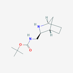 molecular formula C12H22N2O2 B12826608 tert-Butyl (((1R,3S,4S)-2-azabicyclo[2.2.1]heptan-3-yl)methyl)carbamate 