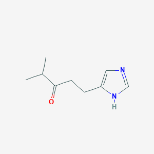 molecular formula C9H14N2O B12826610 1-(1H-Imidazol-4-yl)-4-methylpentan-3-one 