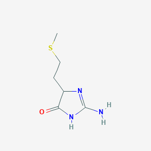 molecular formula C6H11N3OS B12826617 2-Amino-5-(2-(methylthio)ethyl)-1H-imidazol-4(5H)-one 