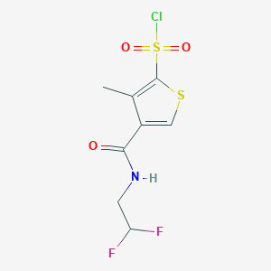 4-((2,2-Difluoroethyl)carbamoyl)-3-methylthiophene-2-sulfonyl chloride