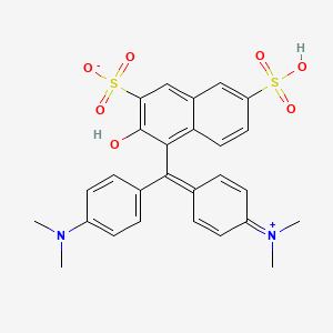 molecular formula C27H26N2O7S2 B12826640 Acid Green 50 parent CAS No. 25317-10-6