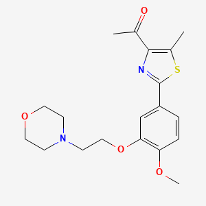 1-(2-(4-Methoxy-3-(2-morpholinoethoxy)phenyl)-5-methylthiazol-4-yl)ethan-1-one